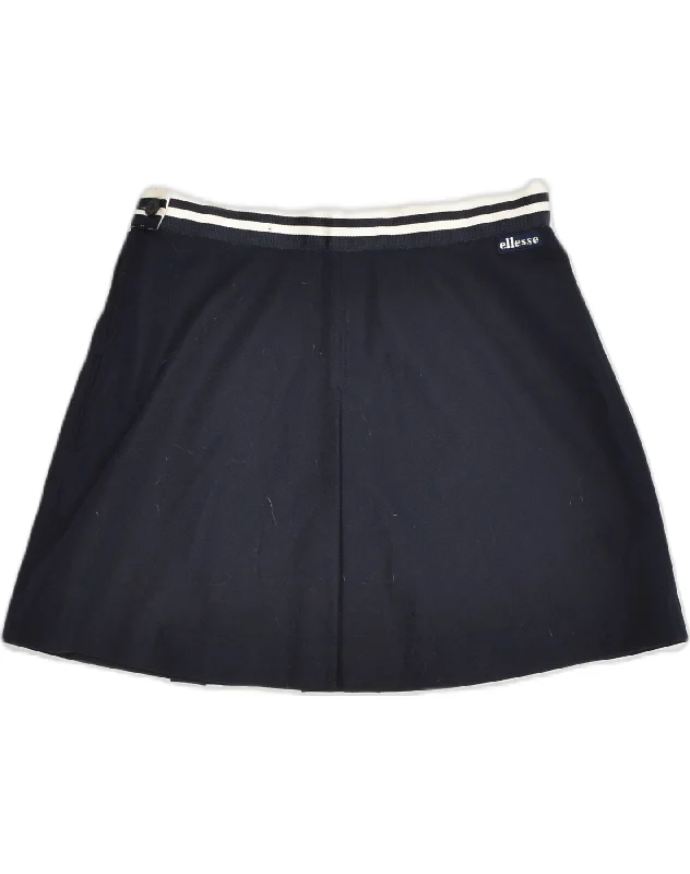 ELLESSE Womens Tennis Skirt IT 46 Large W27 Navy Blue Polyester wool skirt sturdy