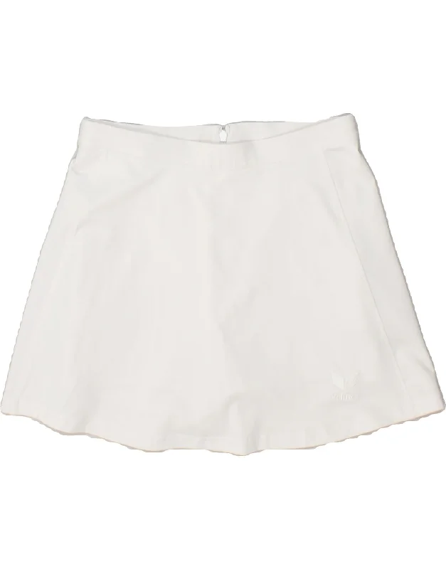 ERIMA Womens Tennis Skirt UK 8 Small White Polyester corduroy skirt comfortable