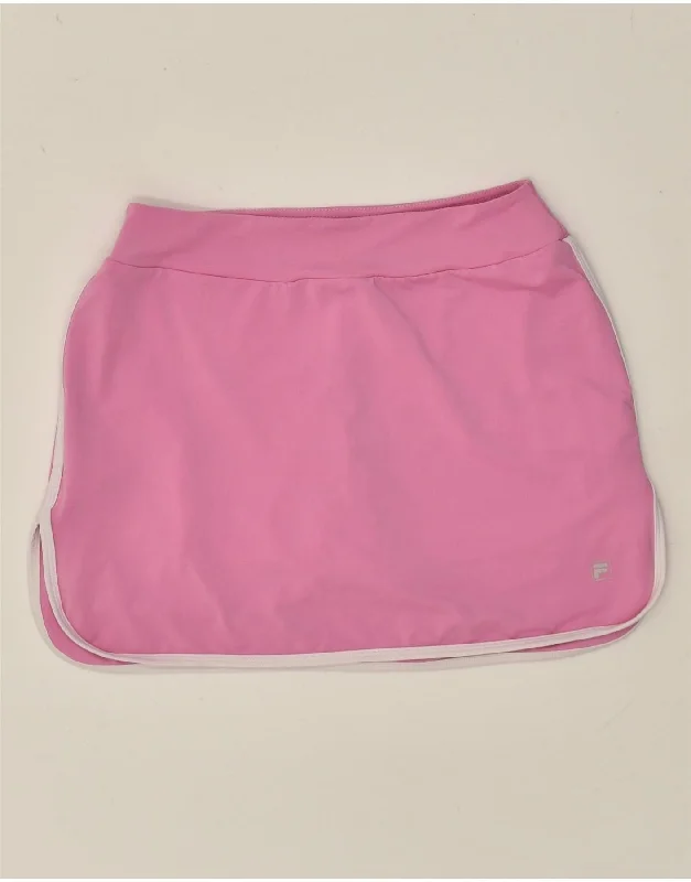 FILA Womens Tennis Skirt W28 Medium Pink Polyester silk skirt smooth