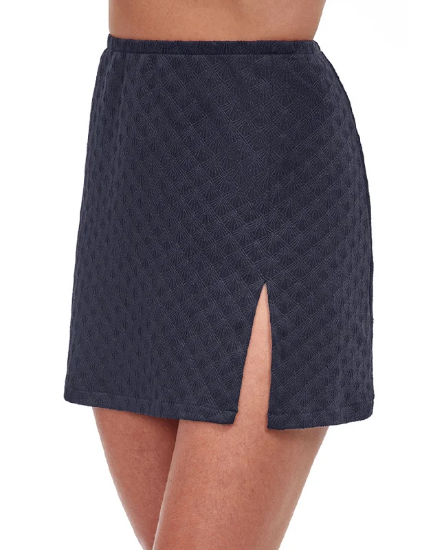 Gottex Essentials Sea Shells Textured Cover Up Mini Skirt With Slit seamless skirt comfort