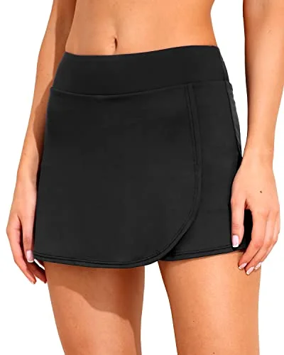 High Waisted Swim Skirt with Tummy Control Women's Bathing Suit Bottom relaxed fit skirt