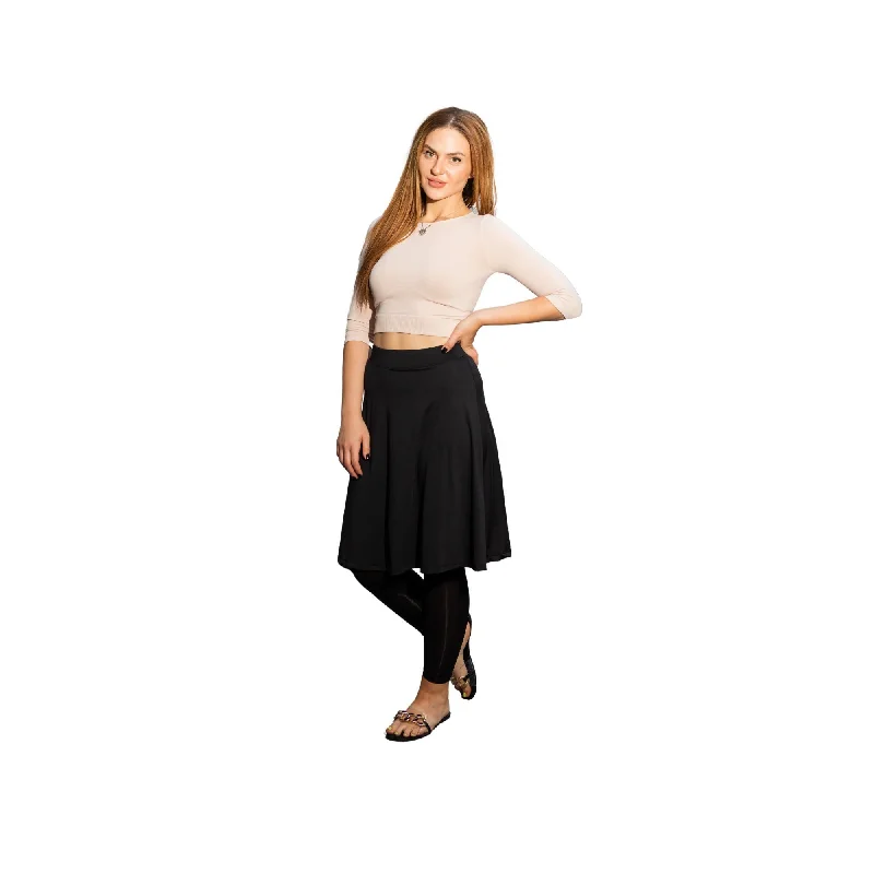 PLUS Size Knee Length Casual Skirt with leggings athletic golf workout sport modest skirt pockets. high waisted leggings. SUPER LIGHTWEIGHT. lace skirt romantic