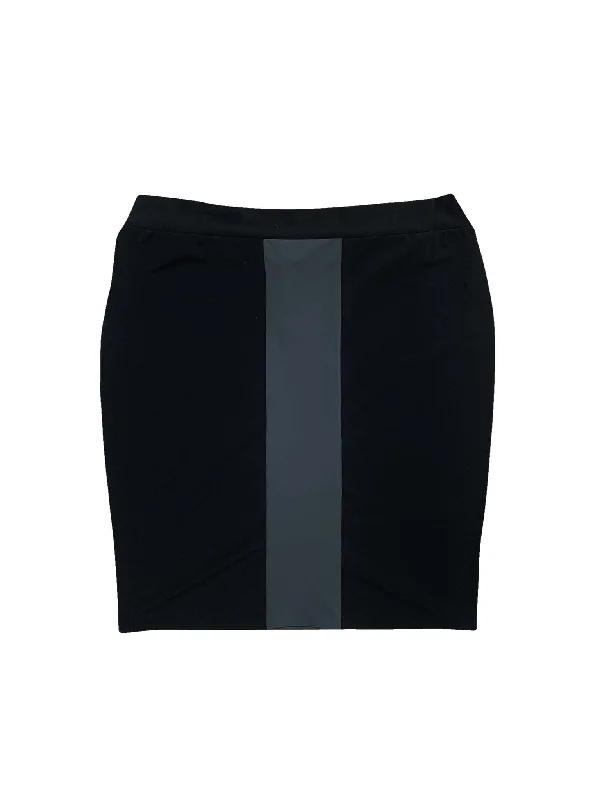 Black & Grey Pencil Swim Skirt corduroy skirt durable