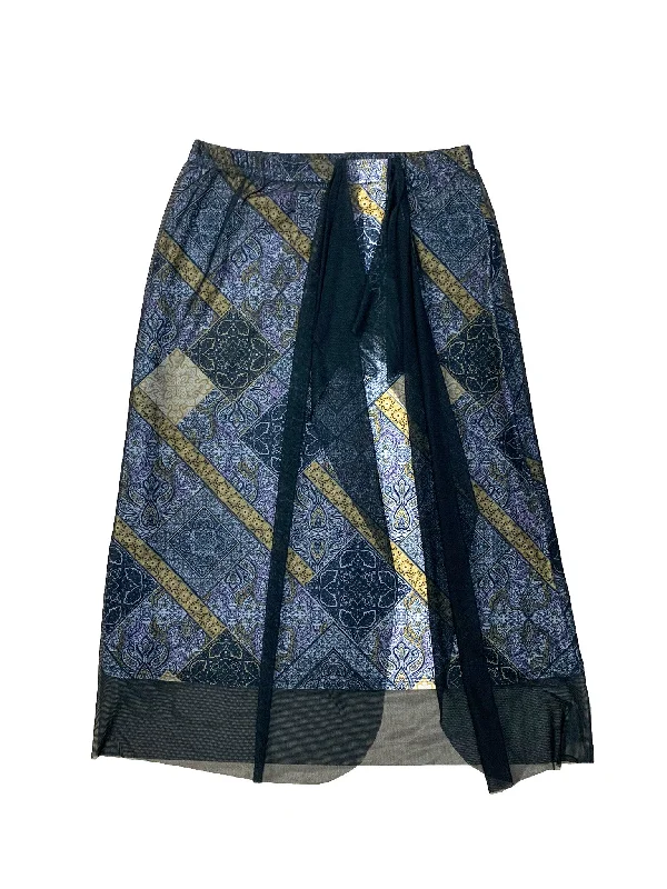 Patchwork Mesh Sarong Swim Skirt leather skirt bold