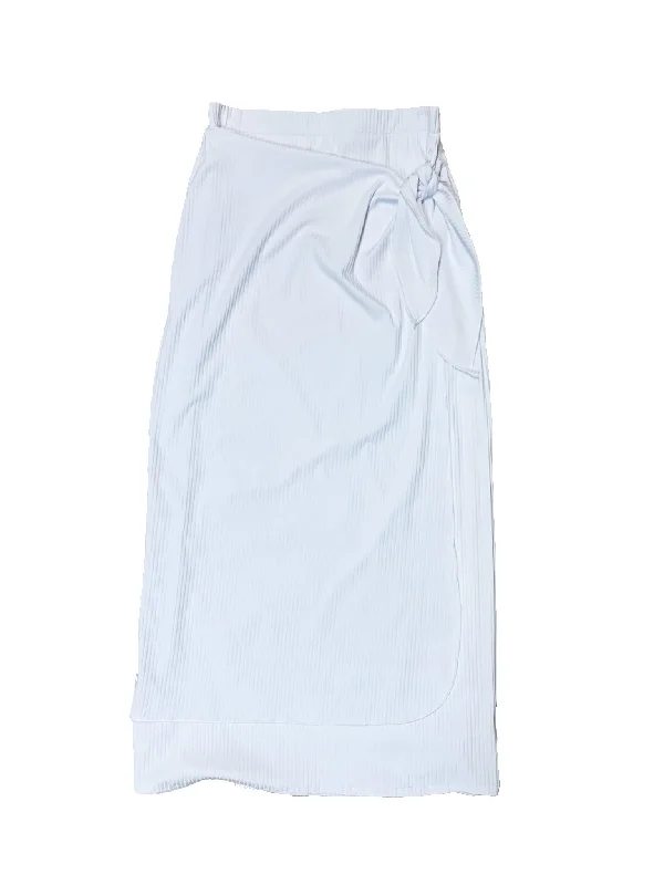 White Ribbed Maxi Swim Skirt casual skirt length