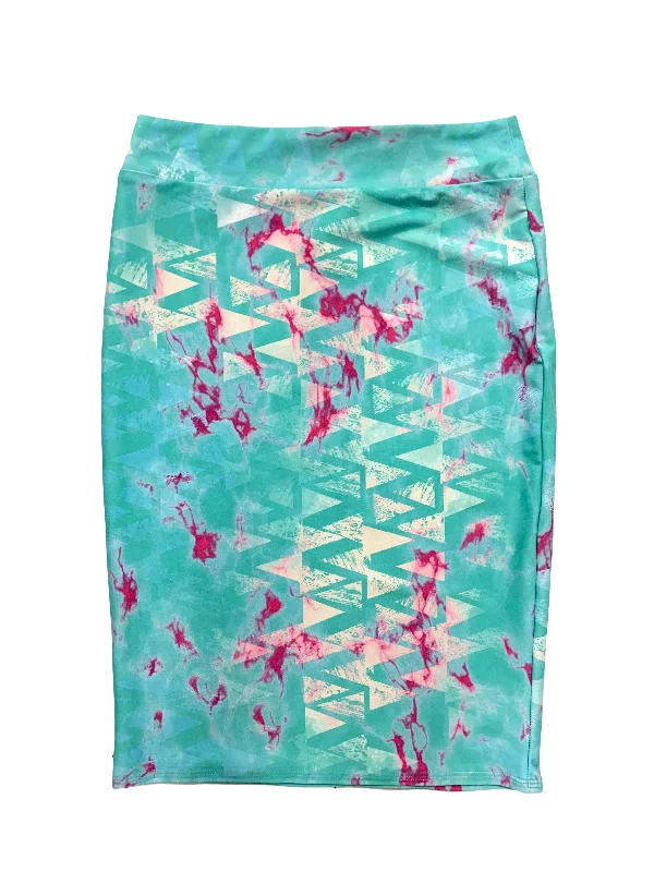 Raspberry Marble Pencil Swim Skirt leather skirt modern