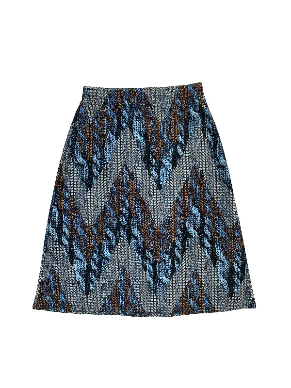 Metallic Chevron A-Line Swim Skirt wool skirt thick