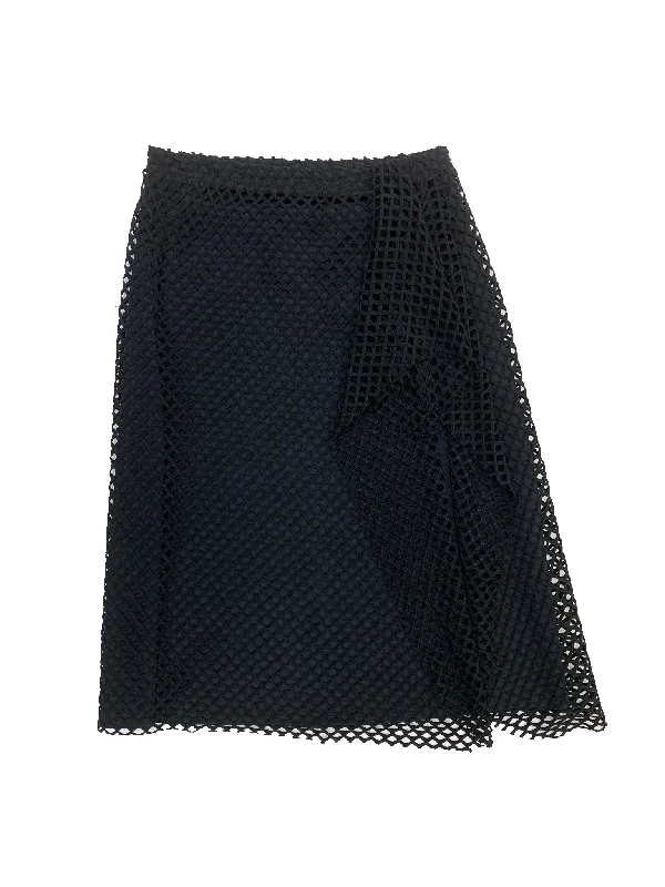 Black Mesh Sarong Swim Skirt cashmere skirt soft