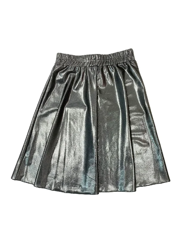 Gunmetal Flairy Swim Skirt high slit skirt