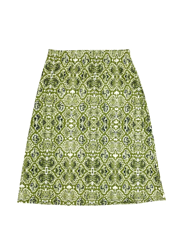 Green Reptile A-Line Swim Skirt wool skirt breathable