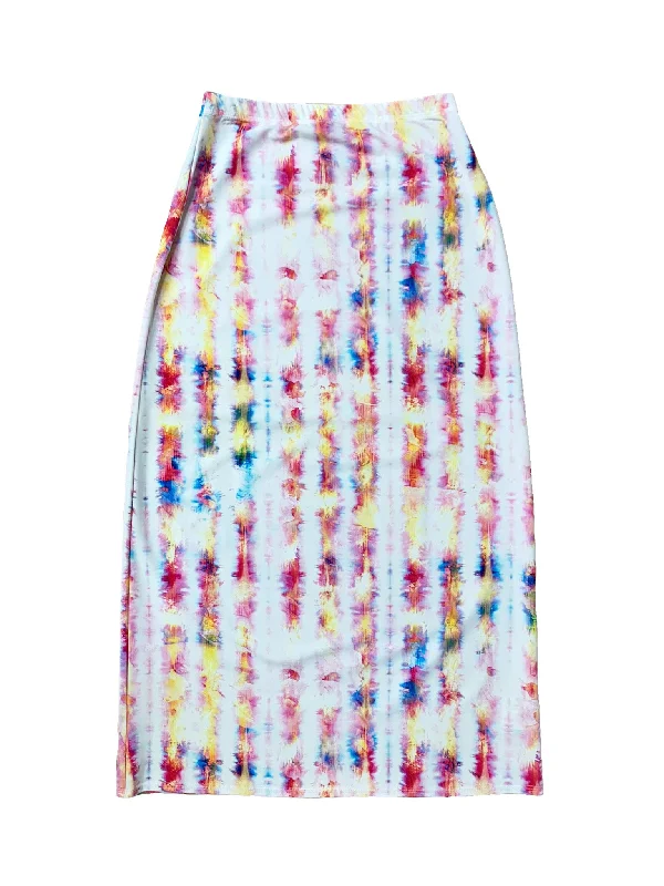 Rainbow Maxi Swim Skirt silk skirt smooth