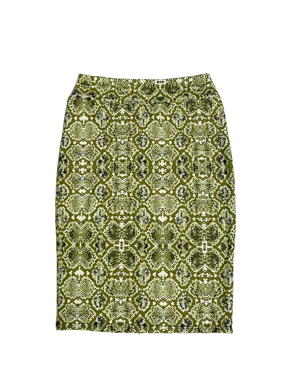 Green Reptile Pencil Swim Skirt lace skirt intricate