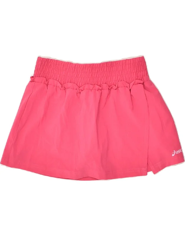 ASICS Womens Tennis Skirt UK 12 Medium  Pink Polyester cotton skirt soft