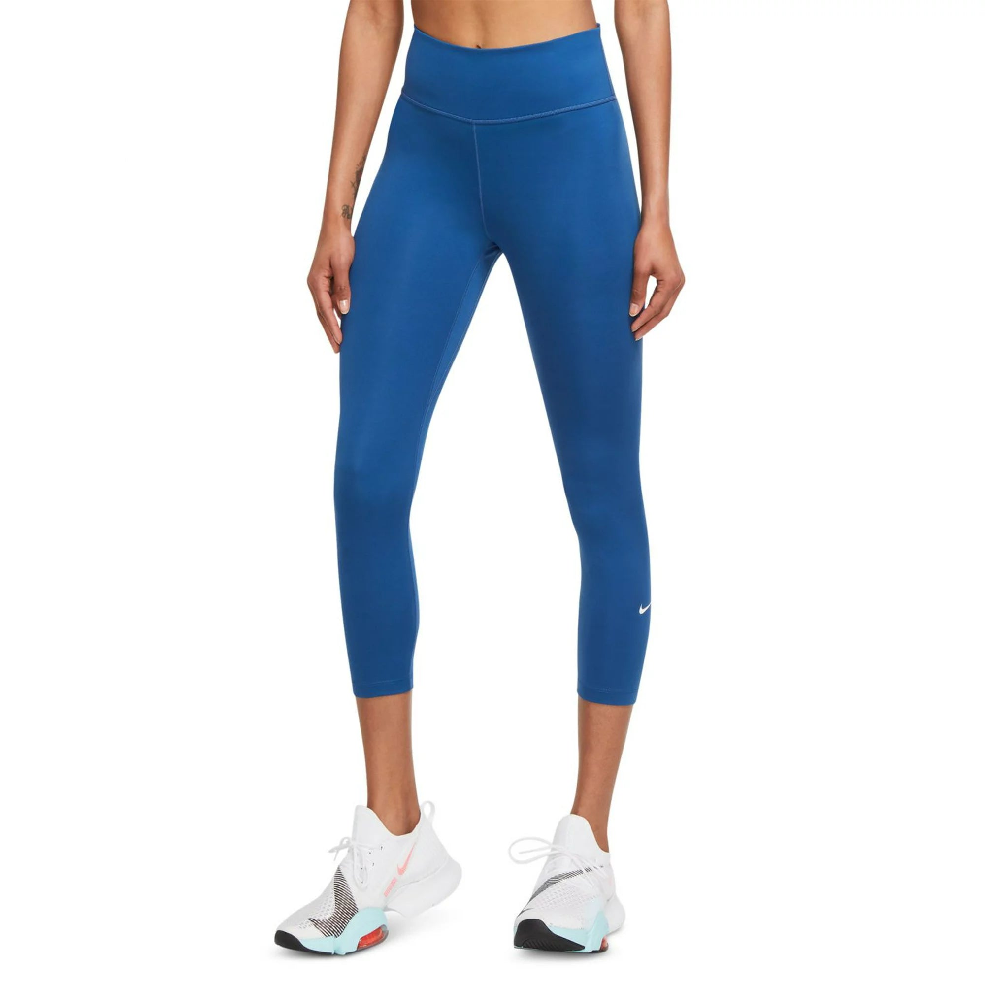 Nike One Plus Sized Women's Cropped Leggings, Blue 1X Cozy Warmth Leggings