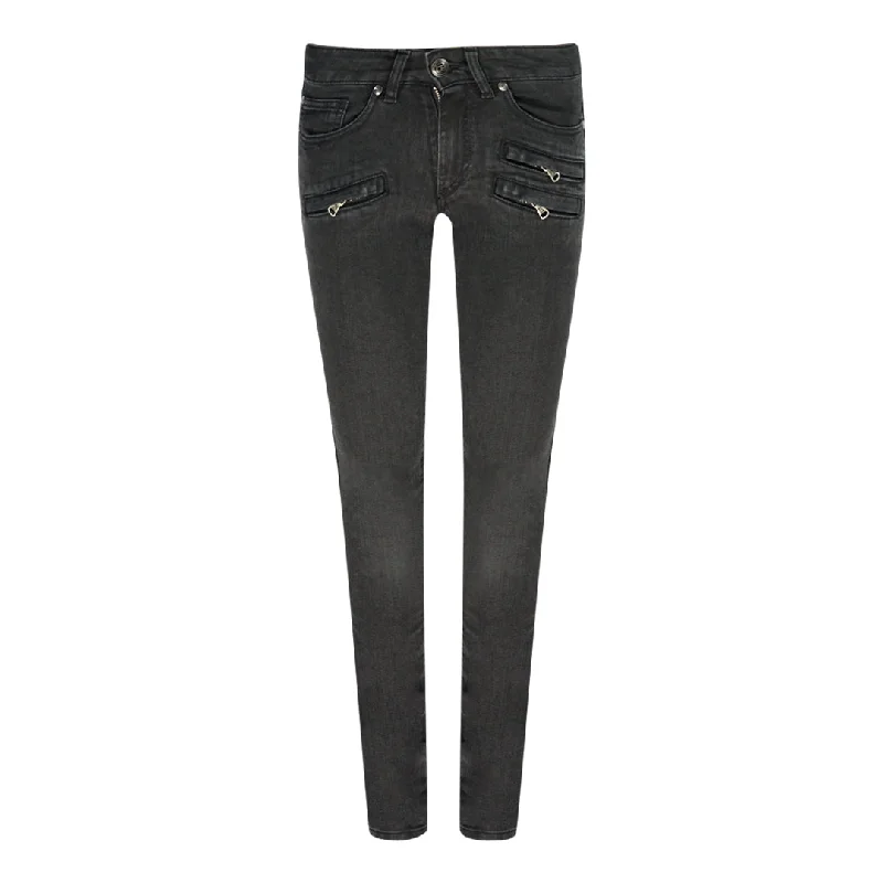 Balmain FP5359J935B Black Jeans Elegant Wide-Leg Jeans