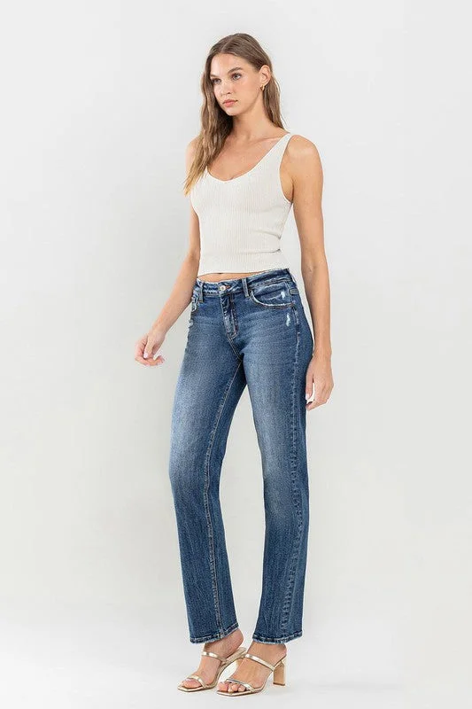 Happiness Straight Jeans Casual Straight-Leg Jeans